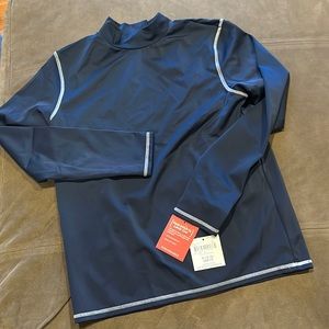 NWT Lands’ End Boys Navy Long-sleeved Rash Guard